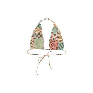MC2 SAINT BARTH Patchwork Halter Bikini Top Women MULTICOLOUR Beachwear